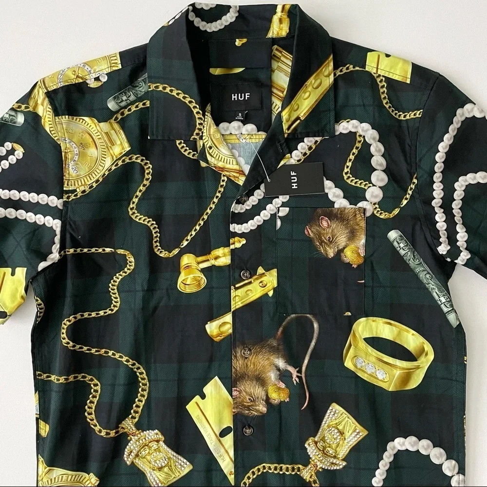 HUF Men’s Button Down Shirt Size S